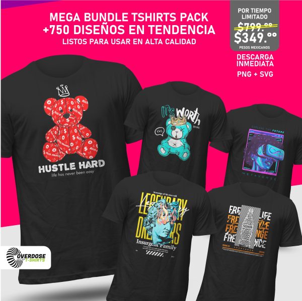 Mega Bundle T-Shirt Designs Pack